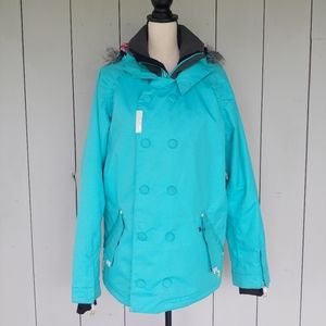 OAKLEY Anorak Fit Ice Blue Double Breast Snow Coat